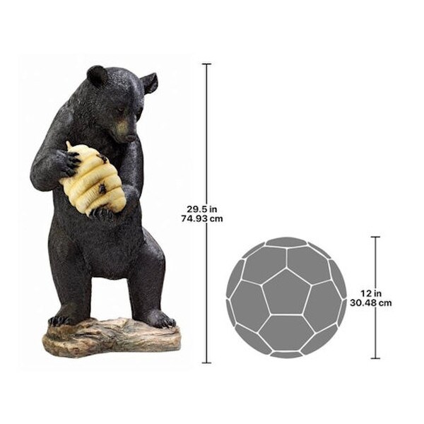 Beehive Black Bear Spitter Piped Statues Honey Pot Spouting Sculpture